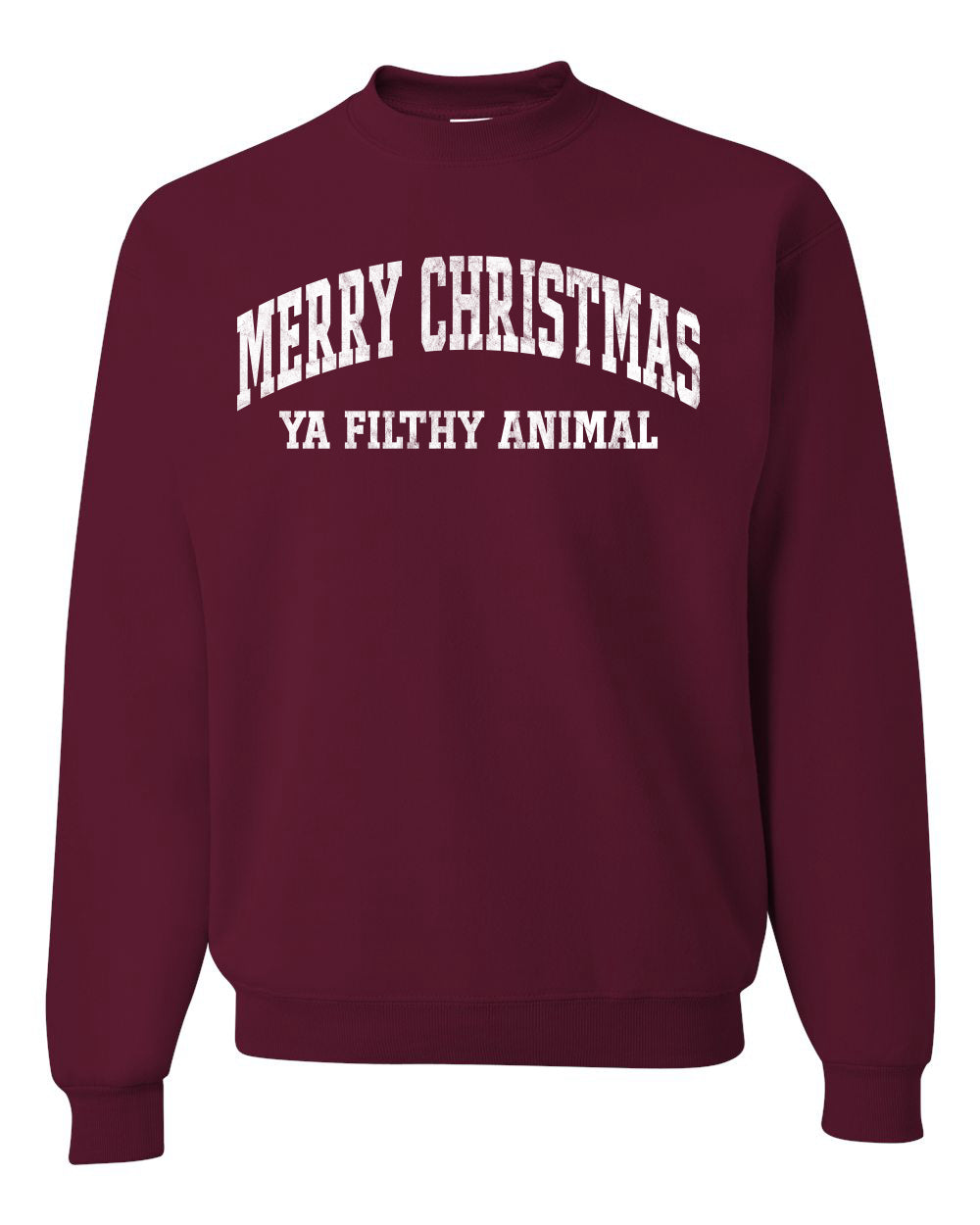 Vintage Movie Quote Merry Christmas Filthy Animal, Christmas Gifts, Funny Xmas Gift Idea, Ugly Christmas Sweater Unisex Crewneck Sweatshirt