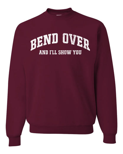 Vintage Movie Quote Bend Over And I'll Show You, Christmas Gifts, Funny Xmas Gift Idea, Ugly Christmas Sweater Unisex Crewneck Sweatshirt