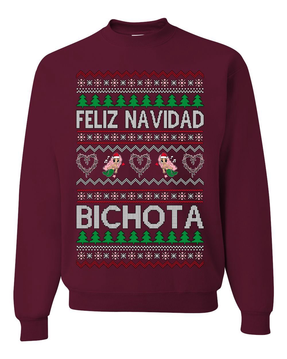 Feliz Navidad Bichota, Christmas Gifts, Funny Xmas Gift Idea, Ugly Christmas Sweater Unisex Crewneck Sweatshirt