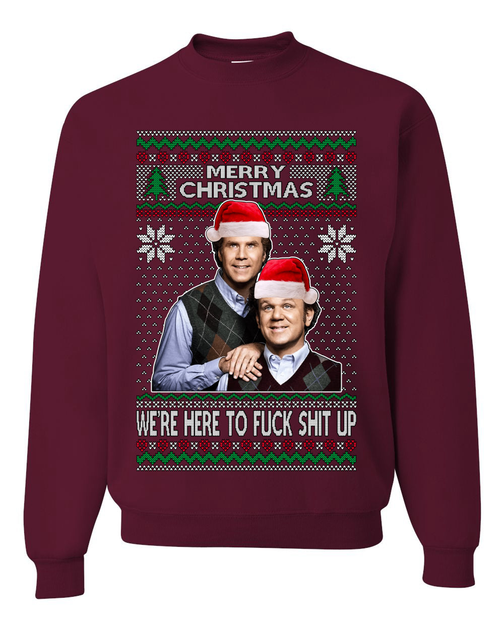 New Step Brothers Funny Movie, Christmas Gifts, Funny Xmas Gift Idea, Ugly Christmas Sweater Unisex Crewneck Sweatshirt