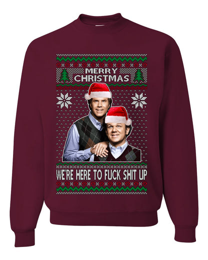 New Step Brothers Funny Movie, Christmas Gifts, Funny Xmas Gift Idea, Ugly Christmas Sweater Unisex Crewneck Sweatshirt