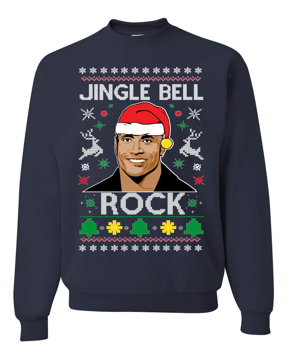 Jingle Bell Rock, Christmas Gifts, Funny Xmas Gift Idea, Ugly Christmas Sweater Unisex Crewneck Sweatshirt