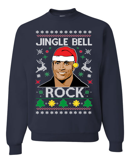Jingle Bell Rock, Christmas Gifts, Funny Xmas Gift Idea, Ugly Christmas Sweater Unisex Crewneck Sweatshirt