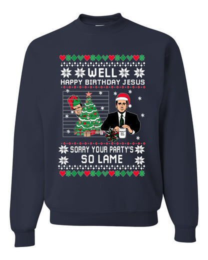 It's Jesus' Birthday Ugly Unisex Crewneck Christmas Sweater Ugly Christmas Sweater Unisex Crewneck Sweatshirt