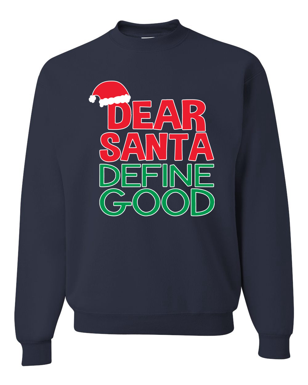 Women's Ugly Xmas Holiday Sweater Long Sleeve Shirt Dear Santa Ugly Christmas Sweater Unisex Crewneck Sweatshirt