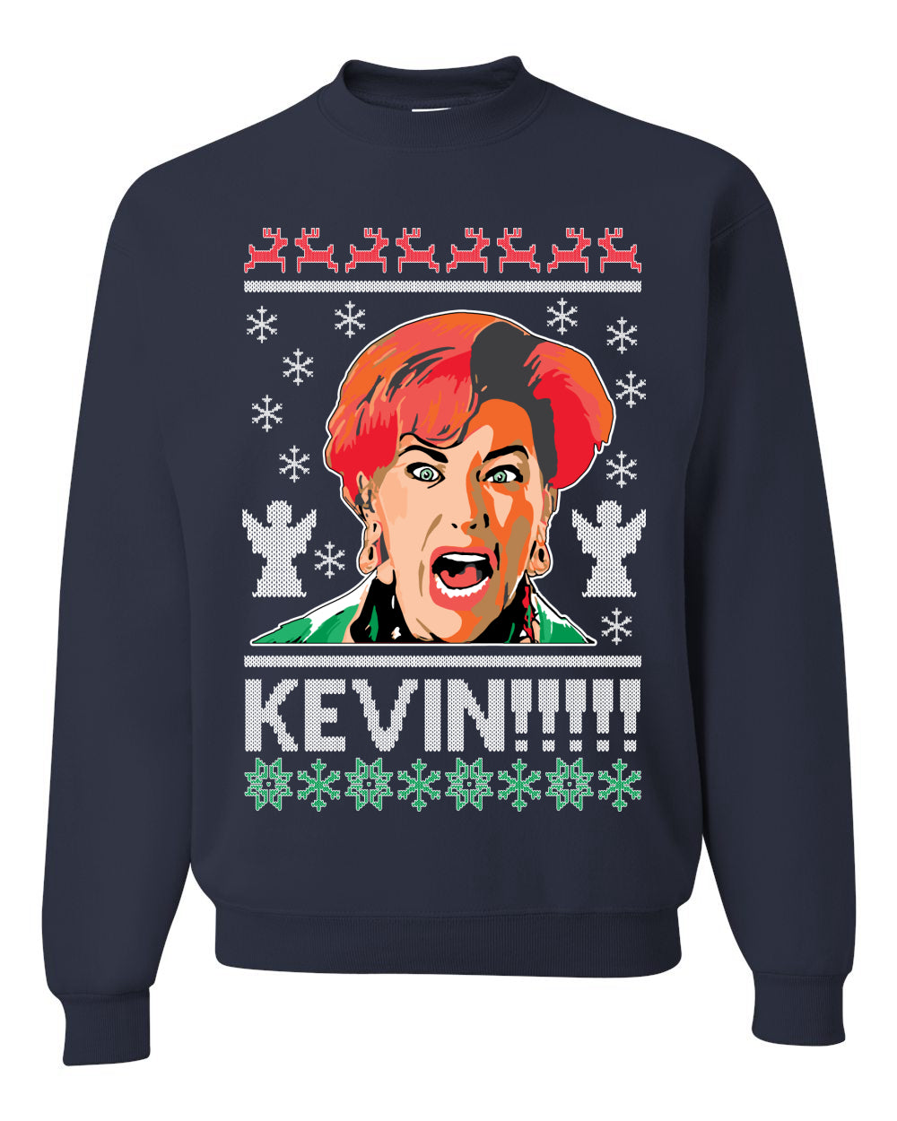 Kevin!!! Xmas Movie Classic, Christmas Gifts, Funny Xmas Gift Idea, Ugly Christmas Sweater Unisex Crewneck Sweatshirt