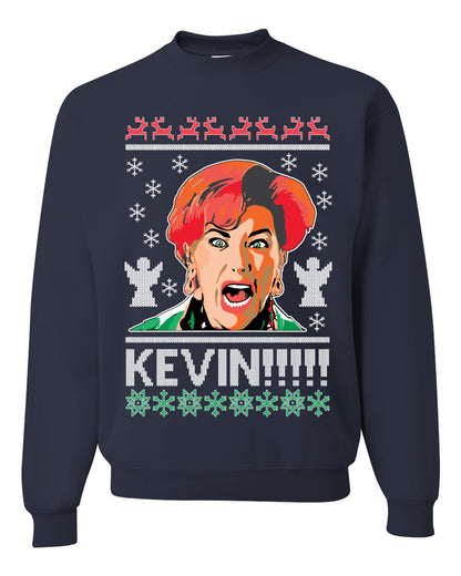 Kevin!!! Xmas Movie Classic, Christmas Gifts, Funny Xmas Gift Idea, Ugly Christmas Sweater Unisex Crewneck Sweatshirt