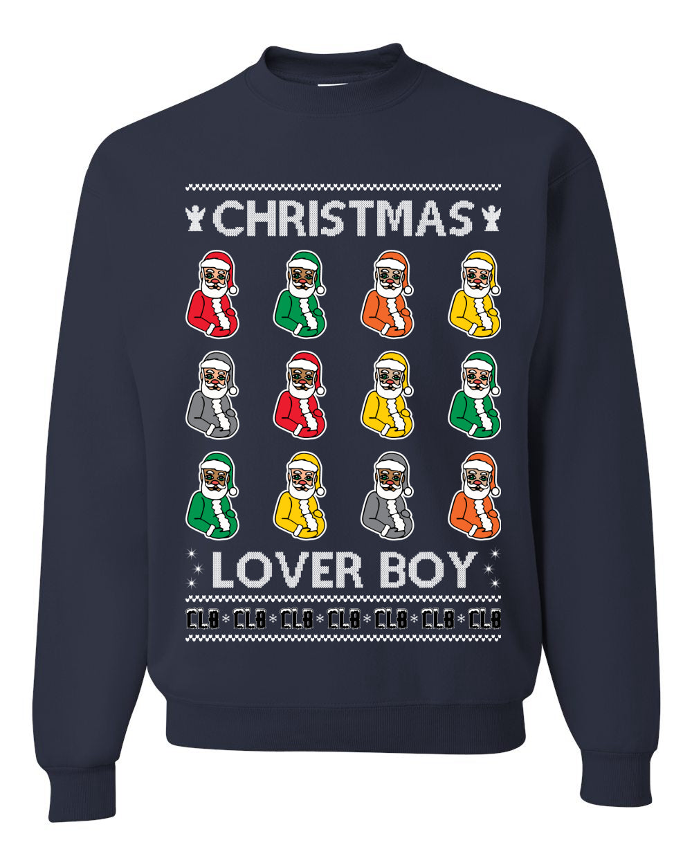 Christmas Lover Boy Funny Santa Rapper, Christmas Gifts, Funny Xmas Gift Idea, Ugly Christmas Sweater Unisex Crewneck Sweatshirt