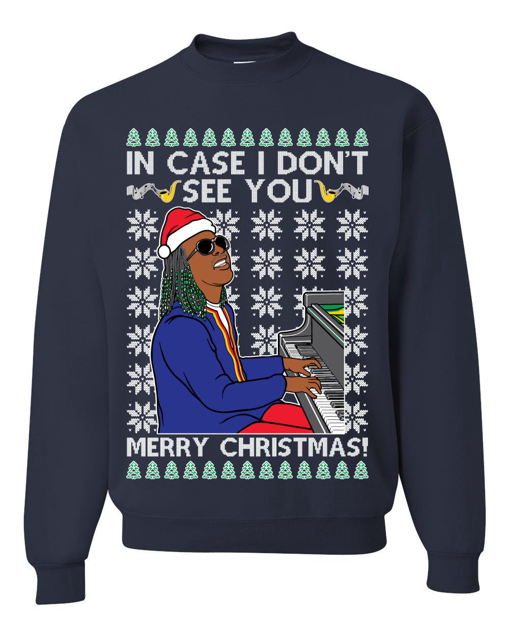 Ugly Unisex Crewneck Christmas Sweater If I Don't See You Merry Christmas, Shark & Hammer Ugly Christmas Sweater Unisex Crewneck Sweatshirt