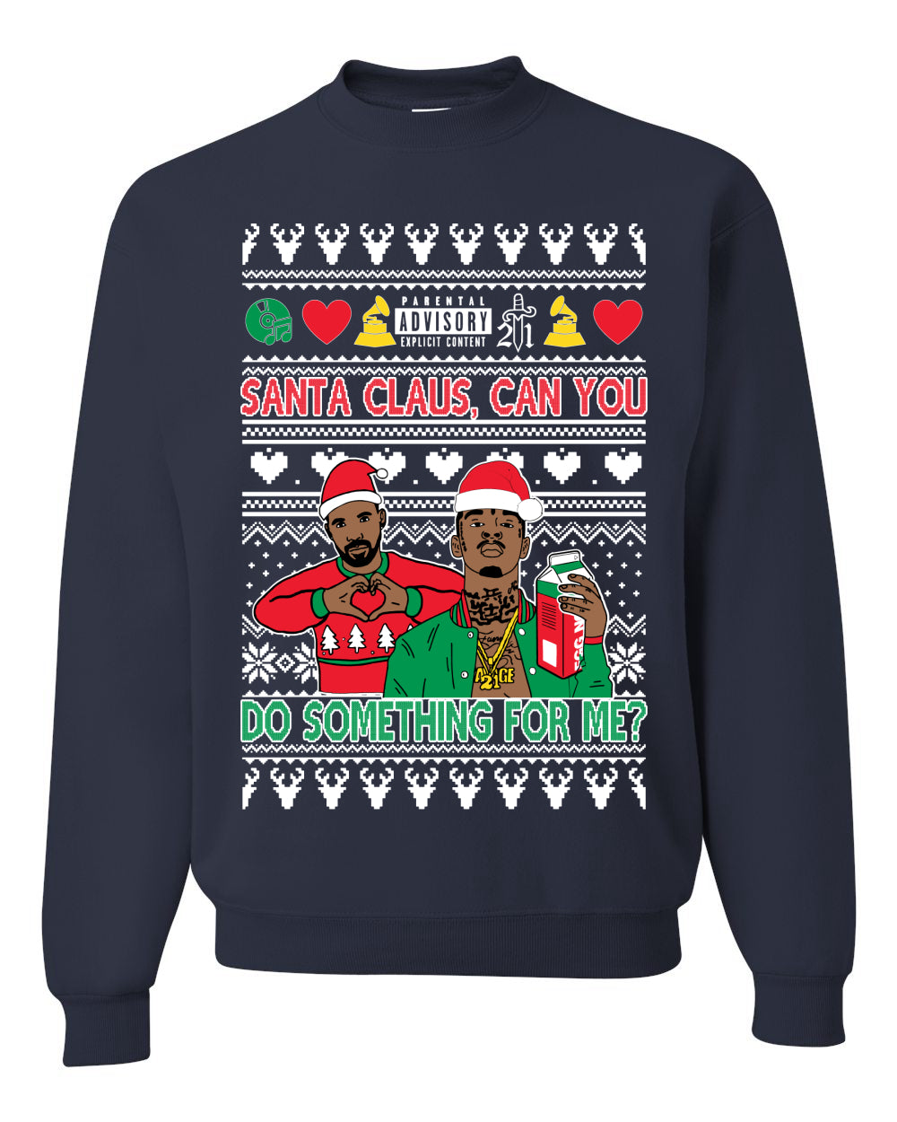 Santa Claus, Can You Do Something For Me? ,Christmas Gifts, Funny Xmas Gift Idea, Ugly Christmas Sweater Unisex Crewneck Sweatshirt