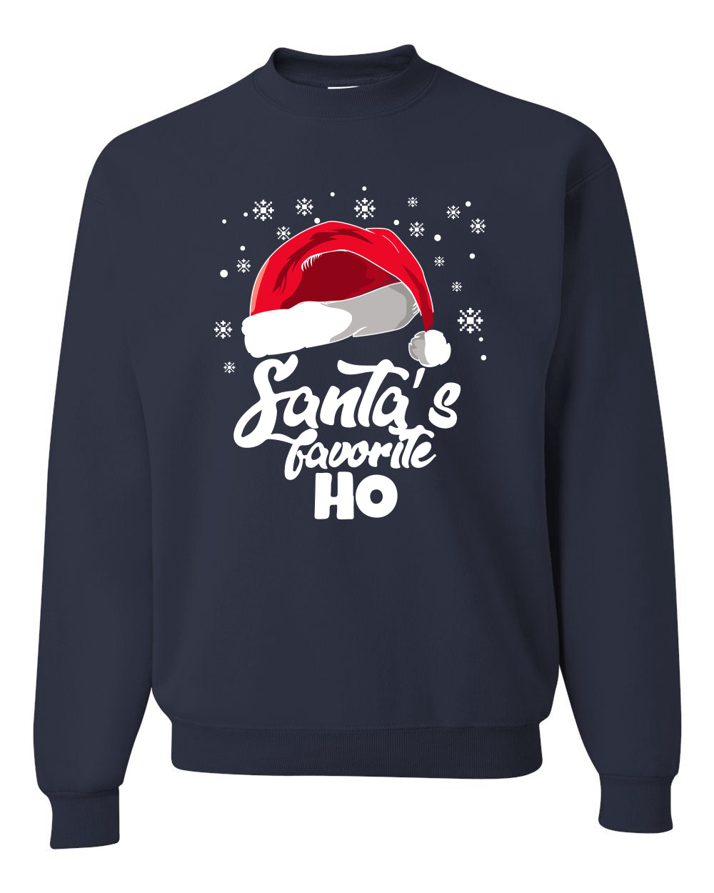 Ugly Christmas Apron "Santa's Favorite Ho" Butcher's Kitchen, Grilling, Cooking, BBQ Apron Ugly Christmas Sweater Unisex Crewneck Sweatshirt