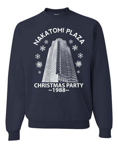 Classic McClane 1988 Nakatomi Plaza Ugly Longsleeve Christmas Sweater for Men Ugly Christmas Sweater Unisex Crewneck Sweatshirt