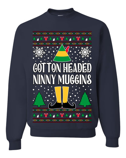 Cotton Headed Muggins Christmas Movie Quote, Christmas Gifts, Funny Xmas Gift Idea, Ugly Christmas Sweater Unisex Crewneck Sweatshirt
