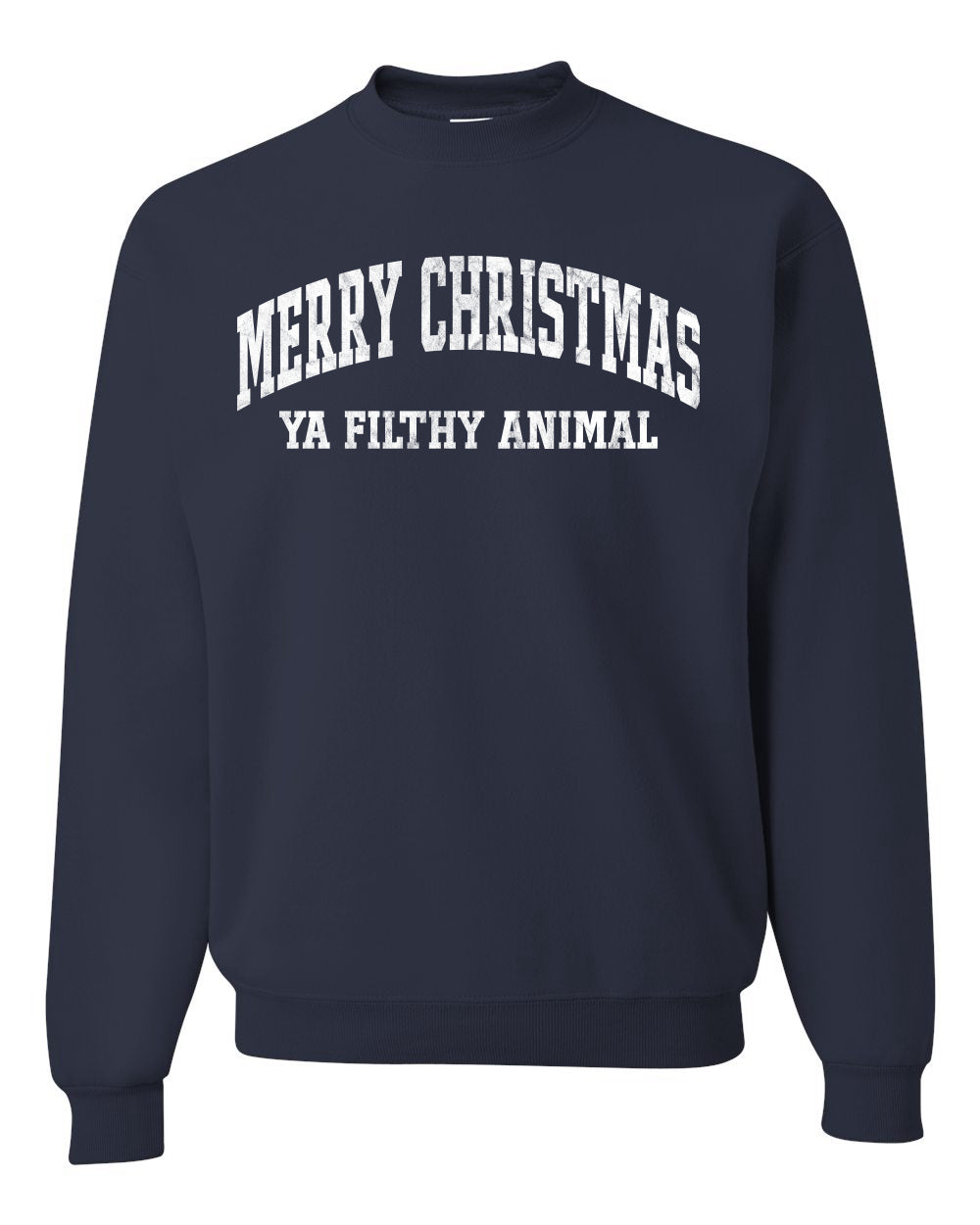 Vintage Movie Quote Merry Christmas Filthy Animal, Christmas Gifts, Funny Xmas Gift Idea, Ugly Christmas Sweater Unisex Crewneck Sweatshirt