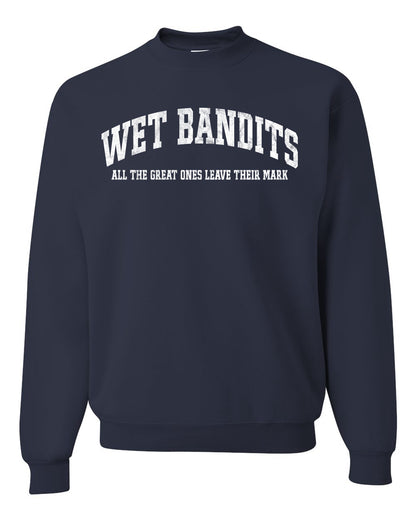 Vintage Movie Quote Wet Bandits Leave They're Mark, Christmas Gifts, Funny Xmas Gift Idea, Ugly Christmas Sweater Unisex Crewneck Sweatshirt