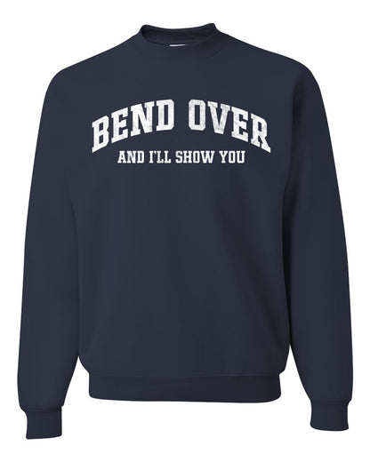 Vintage Movie Quote Bend Over And I'll Show You, Christmas Gifts, Funny Xmas Gift Idea, Ugly Christmas Sweater Unisex Crewneck Sweatshirt
