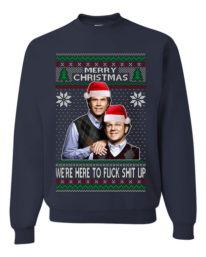 New Step Brothers Funny Movie, Christmas Gifts, Funny Xmas Gift Idea, Ugly Christmas Sweater Unisex Crewneck Sweatshirt