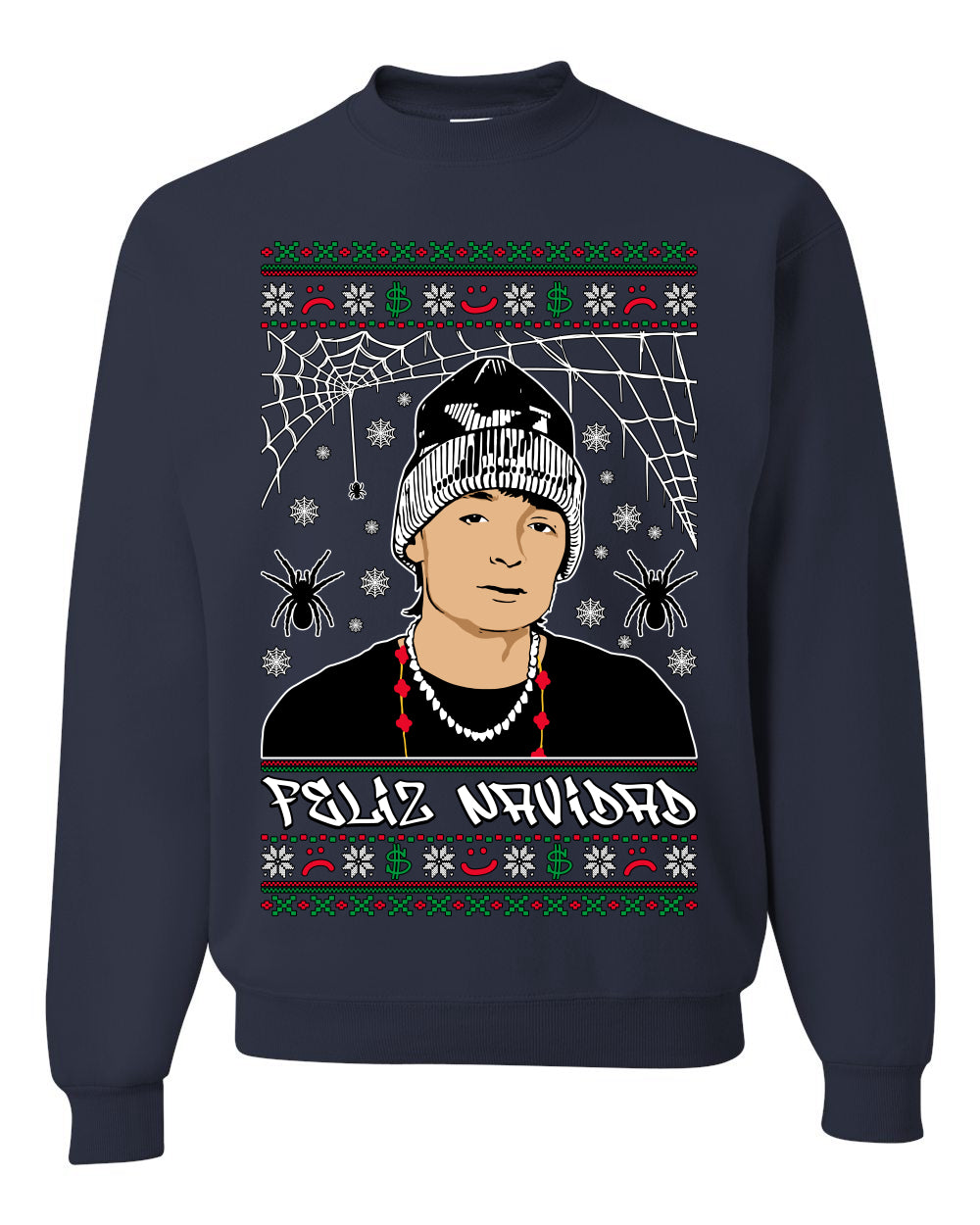 Peso Feliz Navidad Pluma, Feliz Navidad, Christmas Gifts, Funny Xmas Gift Idea, Ugly Christmas Sweater Unisex Crewneck Sweatshirt