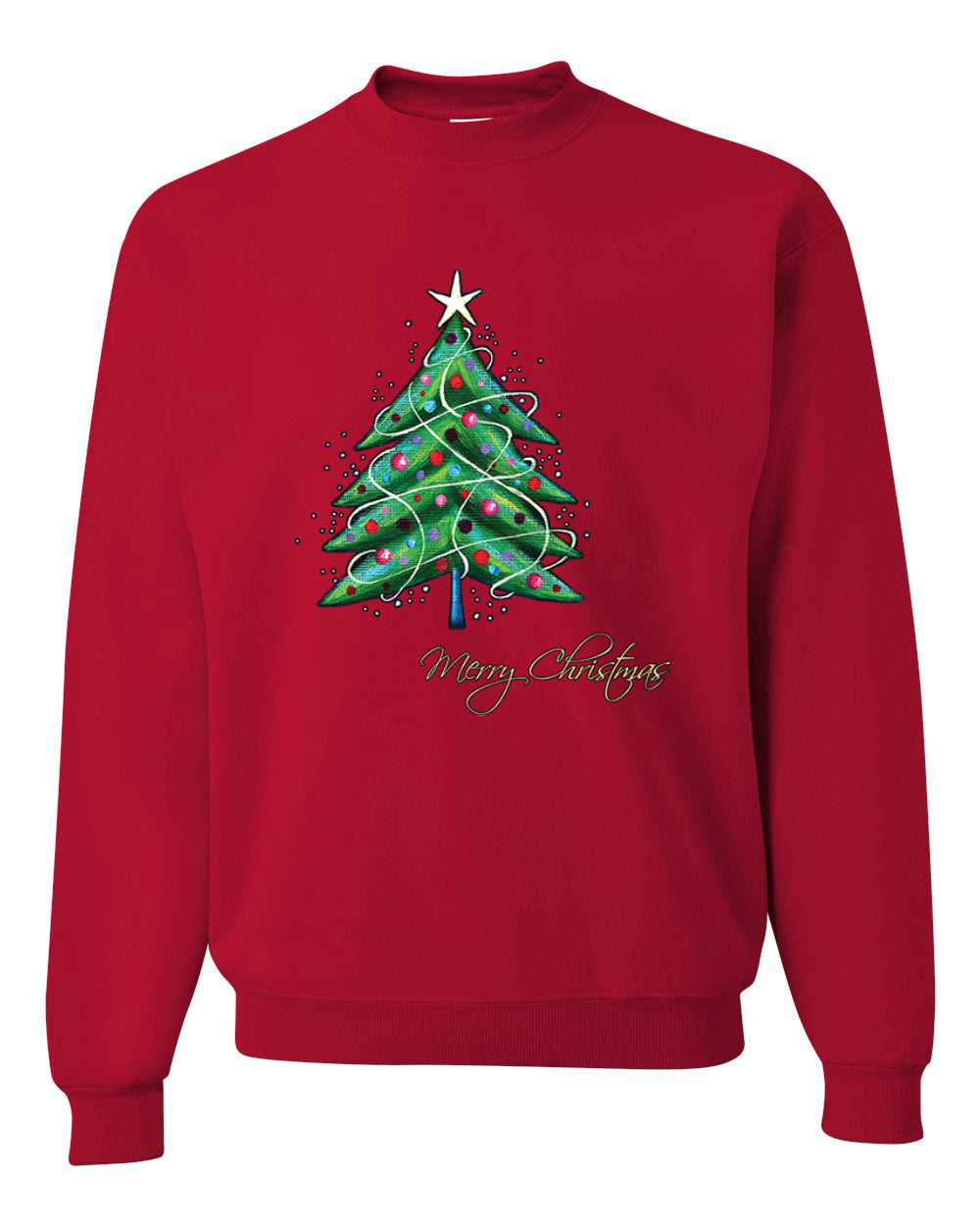 Women's Graphic Ugly Sweater for Christmas Merry Christmas Tree Long Sleeve Shirt T-Shirt Ugly Christmas Sweater Unisex Crewneck Sweatshirt