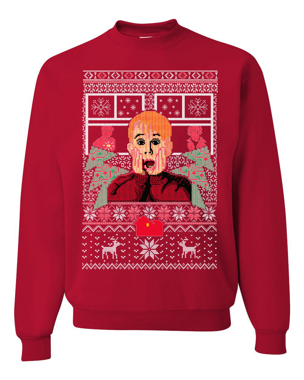 Kevin Merry Xmas Movie Fan, Christmas Gifts, Funny Xmas Gift Idea, Ugly Christmas Sweater Unisex Crewneck Sweatshirt