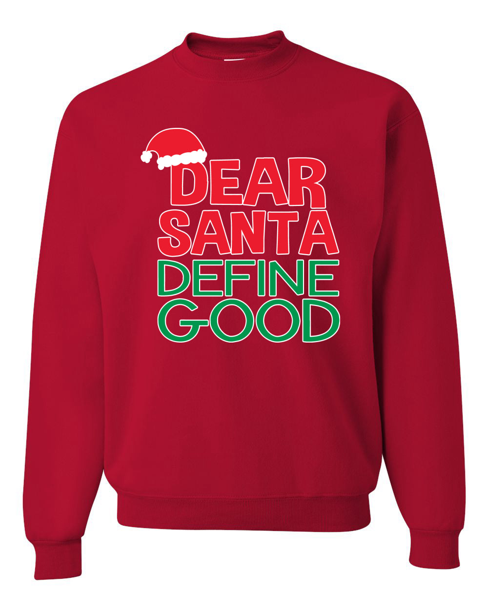 Women's Ugly Xmas Holiday Sweater Long Sleeve Shirt Dear Santa Ugly Christmas Sweater Unisex Crewneck Sweatshirt
