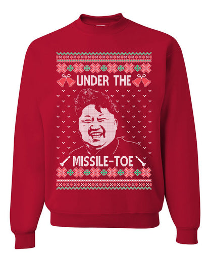 Under The Missle Toe ,Christmas Gifts, Funny Xmas Gift Idea, Ugly Christmas Sweater Unisex Crewneck Sweatshirt