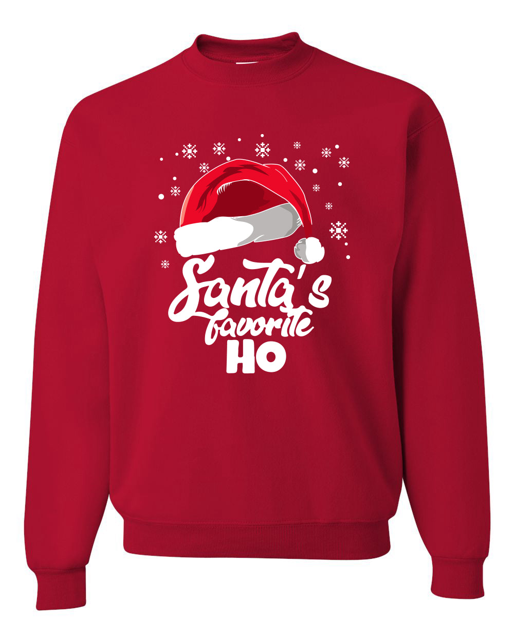 Ugly Christmas Apron "Santa's Favorite Ho" Butcher's Kitchen, Grilling, Cooking, BBQ Apron Ugly Christmas Sweater Unisex Crewneck Sweatshirt
