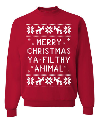 Baby's Ugly Christmas Bodysuit Sweater Kids Girls Boys Infant Merry Christmas Ya' Filthy Ugly Christmas Sweater Unisex Crewneck Sweatshirt