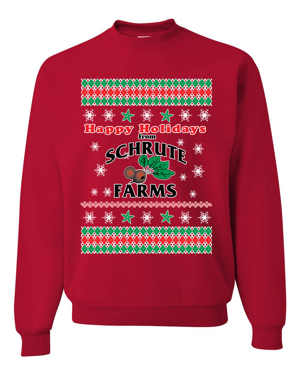 Happy Holidays from Schrute Farms Christmas, Christmas Gifts, Funny Xmas Gift Idea, Ugly Christmas Sweater Unisex Crewneck Sweatshirt