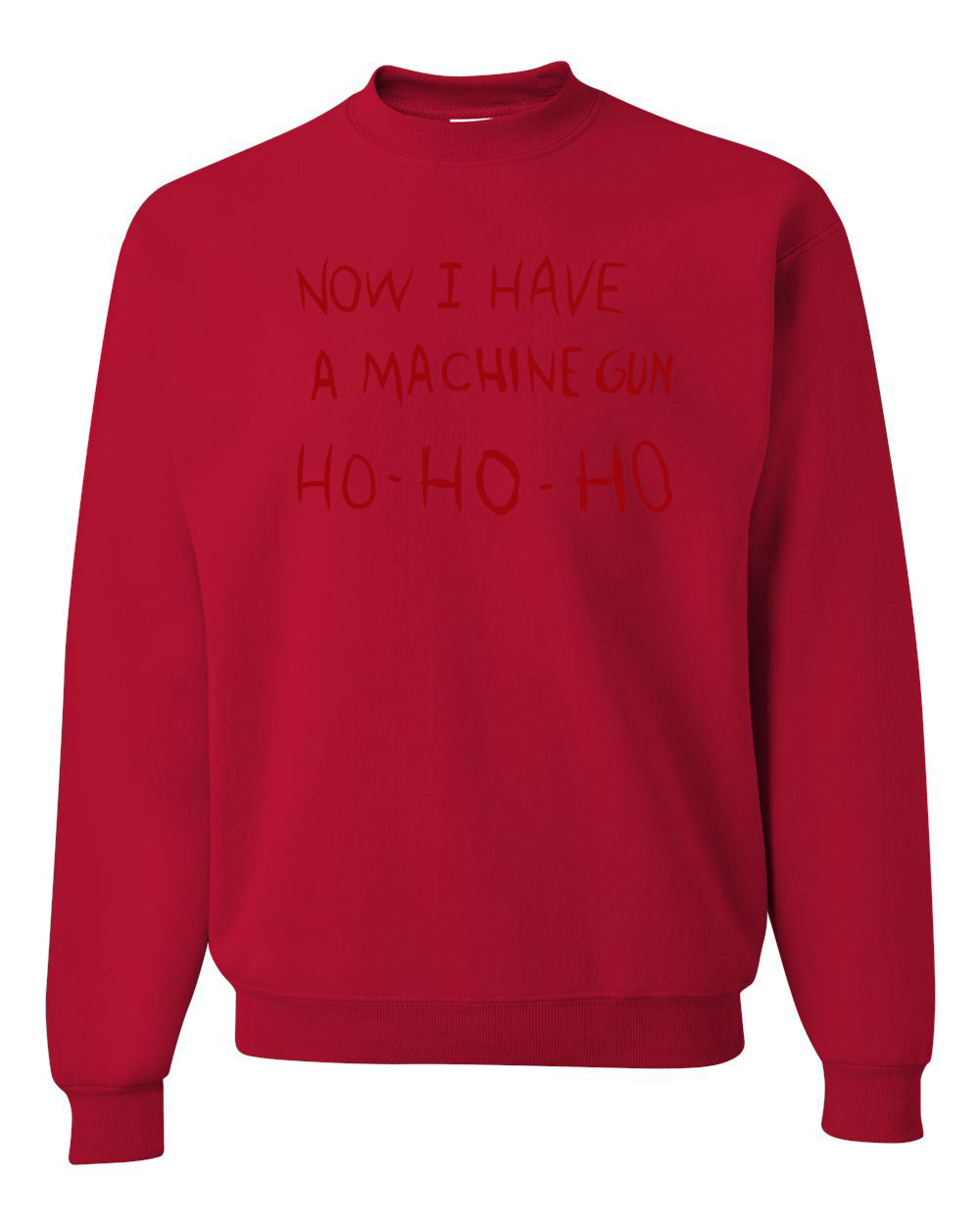Unisex Ugly Xmas Crewneck Sweater Sweatshirt Die Hard Now I Have a Machine Gun Ho ho ho Ugly Christmas Sweater Unisex Crewneck Sweatshirt