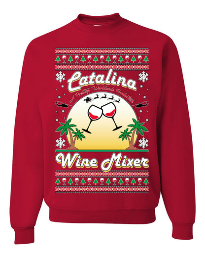 Unisex Crewneck Sweatshirt Ugly Xmas Sweater, Catalina Wine Mixer Boats and Hoes Step Brothers, Shark & Hammer  Ugly Christmas Sweater Unisex Crewneck Sweatshirt