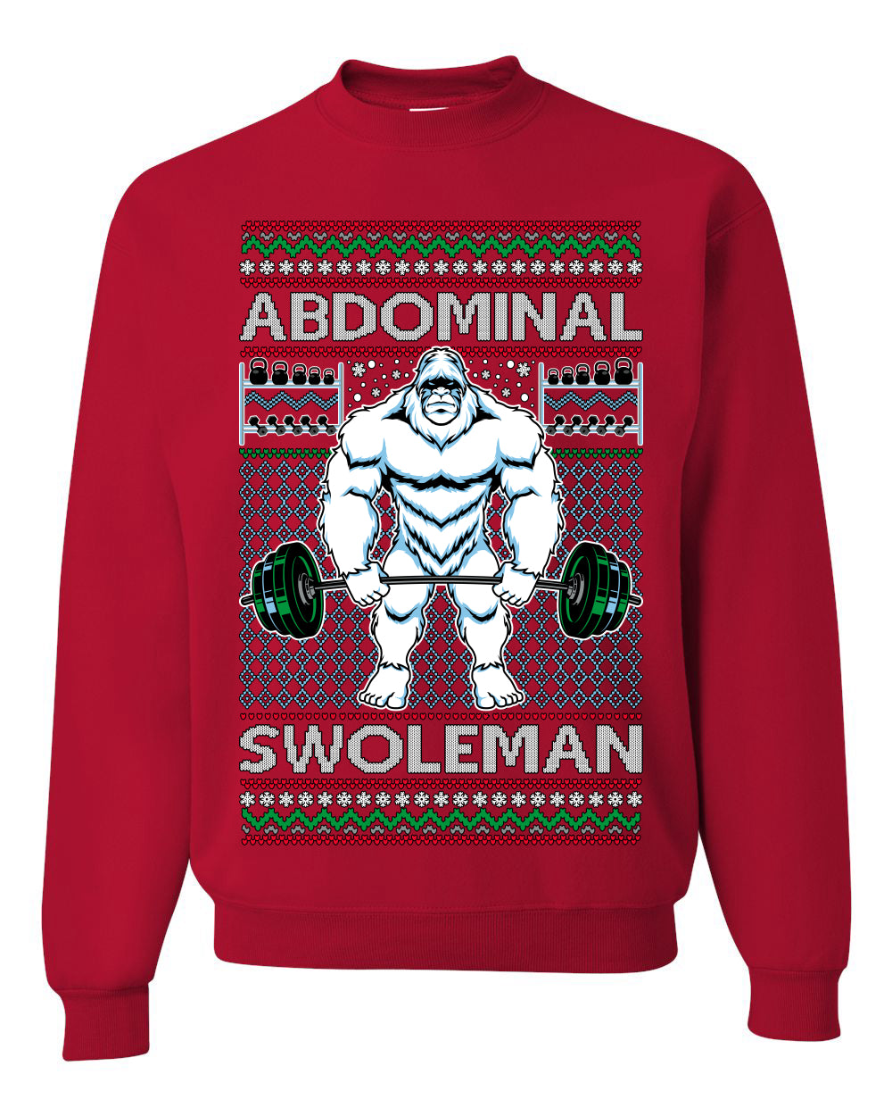 Merry Liftmas Abdominal Swoleman, Christmas Gifts, Funny Xmas Gift Idea, Ugly Christmas Sweater Unisex Crewneck Sweatshirt