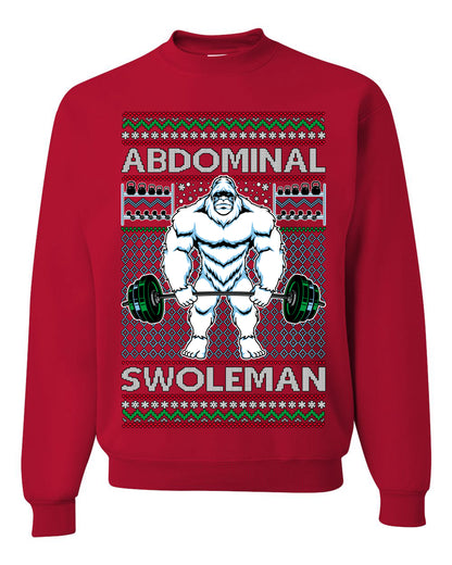 Merry Liftmas Abdominal Swoleman, Christmas Gifts, Funny Xmas Gift Idea, Ugly Christmas Sweater Unisex Crewneck Sweatshirt