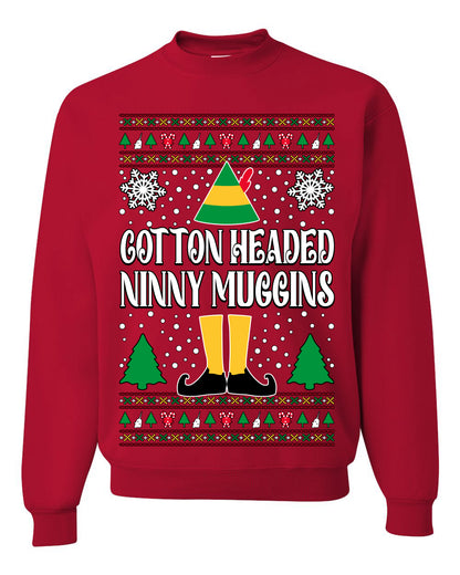 Cotton Headed Muggins Christmas Movie Quote, Christmas Gifts, Funny Xmas Gift Idea, Ugly Christmas Sweater Unisex Crewneck Sweatshirt