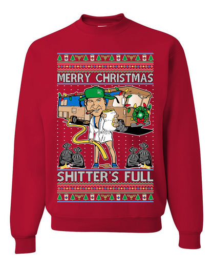Merry Christmas Shitter's Full Ugly Christmas Sweater, Christmas Gifts, Funny Xmas Gift Idea, Unisex Crewneck Sweatshirt