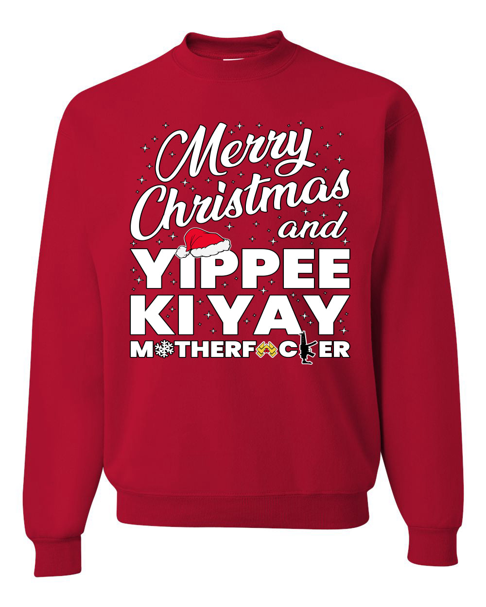 Merry Christmas and Yippee Ki Yay MOFO Ugly Christmas Sweater, Christmas Gifts, Funny Xmas Gift Idea, Unisex Crewneck Sweatshirt