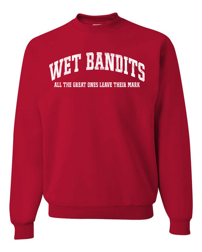 Vintage Movie Quote Wet Bandits Leave They're Mark, Christmas Gifts, Funny Xmas Gift Idea, Ugly Christmas Sweater Unisex Crewneck Sweatshirt