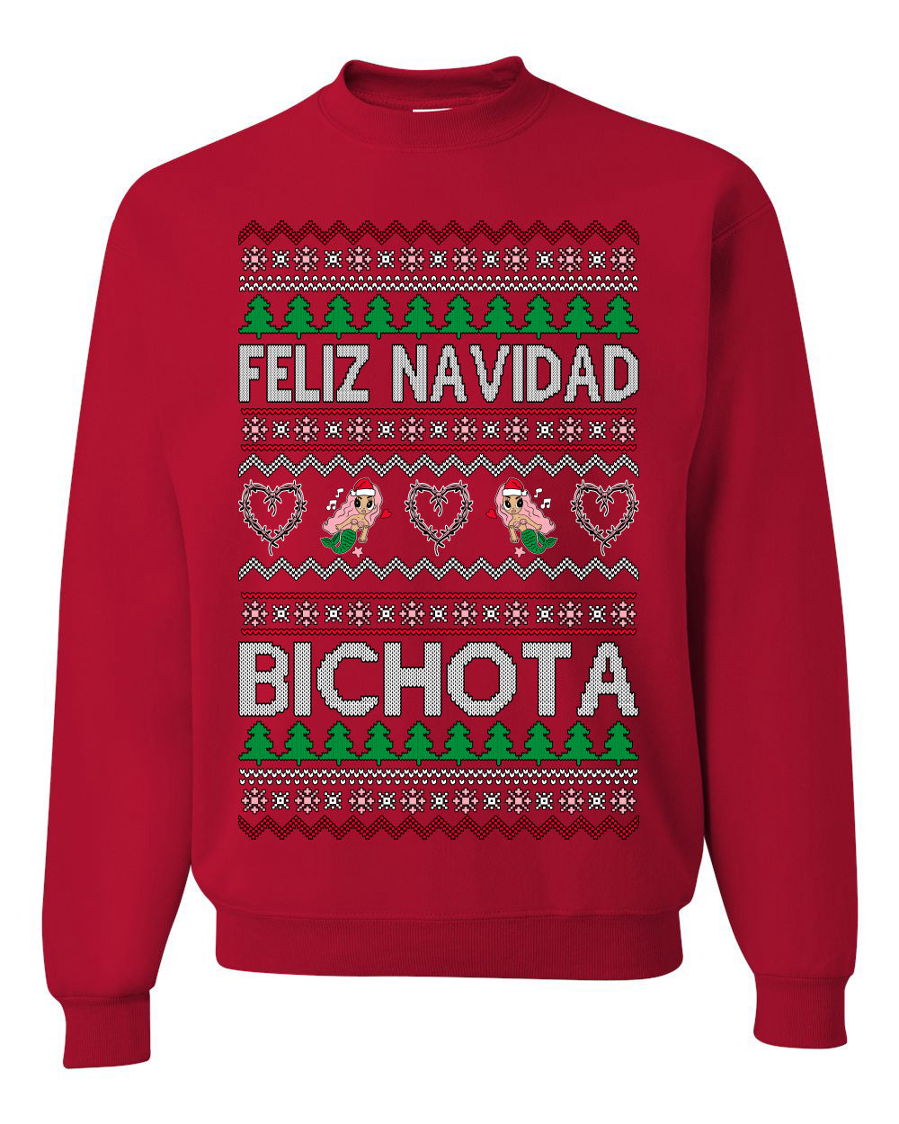 Feliz Navidad Bichota, Christmas Gifts, Funny Xmas Gift Idea, Ugly Christmas Sweater Unisex Crewneck Sweatshirt