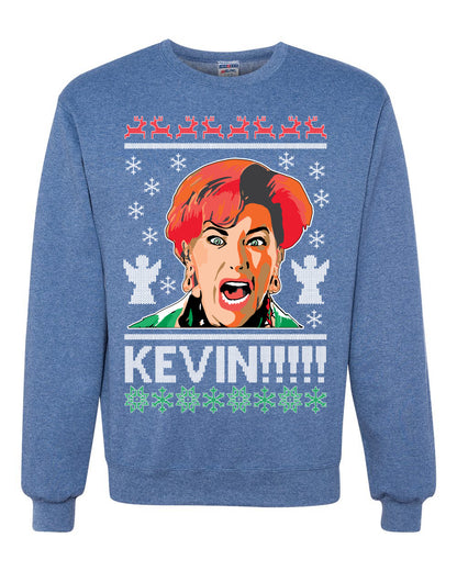 Kevin!!! Xmas Movie Classic, Christmas Gifts, Funny Xmas Gift Idea, Ugly Christmas Sweater Unisex Crewneck Sweatshirt