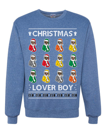 Christmas Lover Boy Funny Santa Rapper, Christmas Gifts, Funny Xmas Gift Idea, Ugly Christmas Sweater Unisex Crewneck Sweatshirt