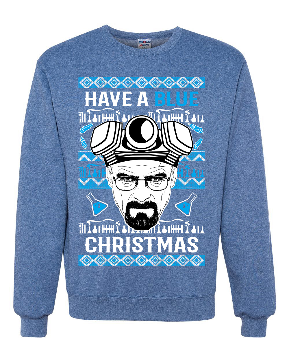 Have a Blue Christmas Walter Breaking TV Christmas, Christmas Gifts, Funny Xmas Gift Idea, Ugly Christmas Sweater Unisex Crewneck Sweatshirt