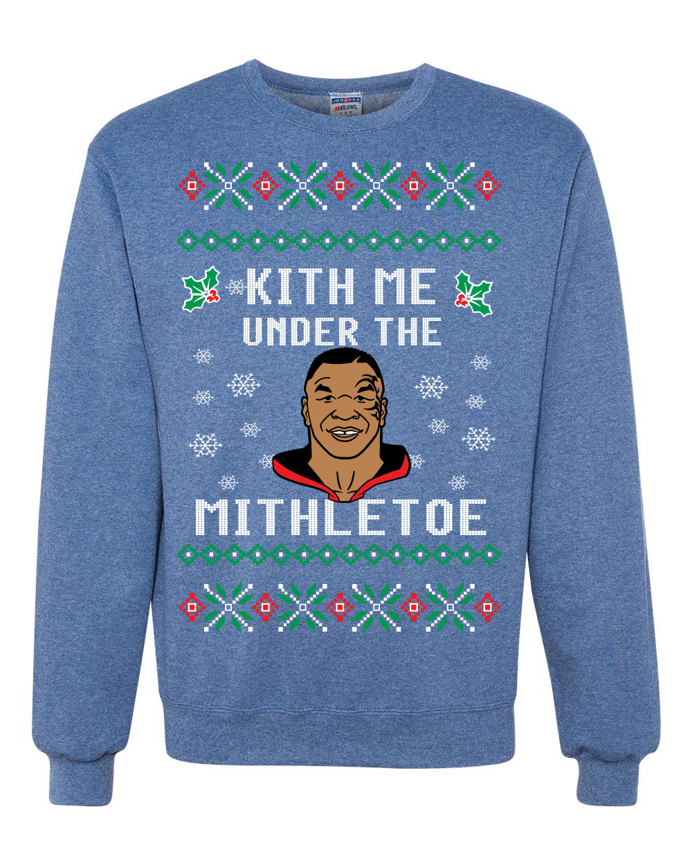 Funny Ugly Christmas Holiday Sweater Sweatshirt Unisex Mike Tyson Lisp Ugly Christmas Sweater Unisex Crewneck Sweatshirt