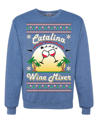Unisex Crewneck Sweatshirt Ugly Xmas Sweater, Catalina Wine Mixer Boats and Hoes Step Brothers, Shark & Hammer  Ugly Christmas Sweater Unisex Crewneck Sweatshirt