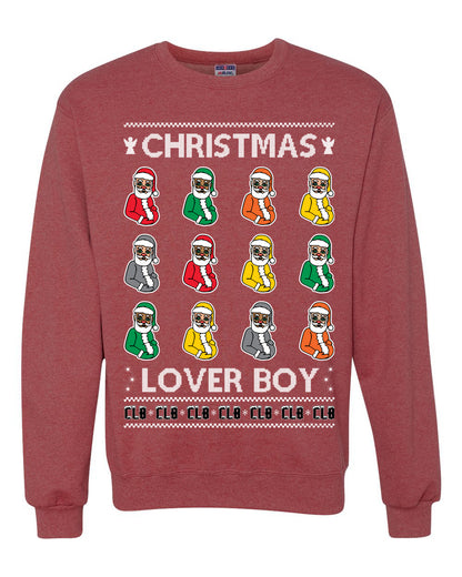 Christmas Lover Boy Funny Santa Rapper, Christmas Gifts, Funny Xmas Gift Idea, Ugly Christmas Sweater Unisex Crewneck Sweatshirt