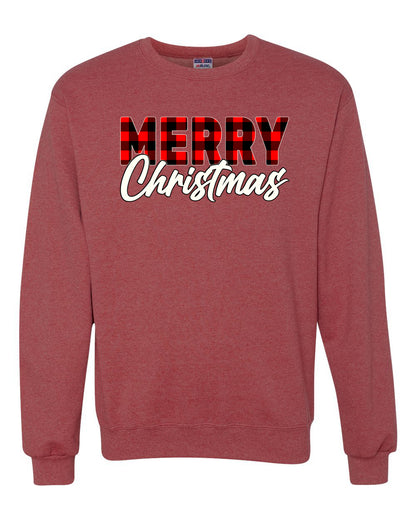 Men's Christmas Graphic TShirt, Plaid, Merry Christmas Buffalo  Ugly Christmas Sweater Unisex Crewneck Sweatshirt