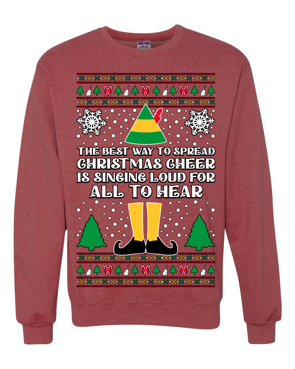 Spread Christmas Cheer Sing Loud For All To Hear, Christmas Gifts, Funny Xmas Gift Idea, Ugly Christmas Sweater Unisex Crewneck Sweatshirt