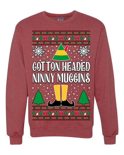 Cotton Headed Muggins Christmas Movie Quote, Christmas Gifts, Funny Xmas Gift Idea, Ugly Christmas Sweater Unisex Crewneck Sweatshirt