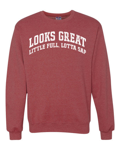 Vintage Movie Quote Looks Great Little Full Lotta Sap, Christmas Gifts, Funny Xmas Gift Idea, Ugly Christmas Sweater Unisex Crewneck Sweatshirt